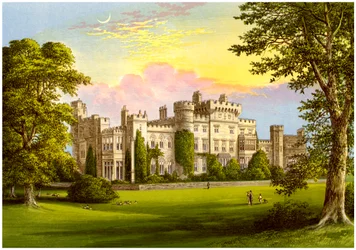 Kasteel van Hawarden, Flintshire, Wales, huis van William Gladstone, ca. 1880