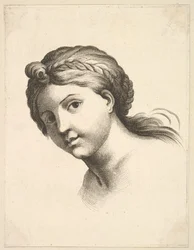Hoofd van een vrouw, uit Livre de Têtes Gravées d