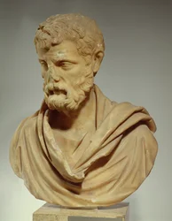 Herodes Atticus, marmeren hoofd, Romeins