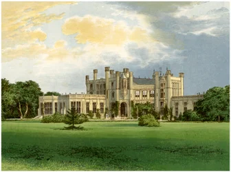 Highcliffe Castle, Dorset, huis van de Markiezin van Waterford, ca. 1880