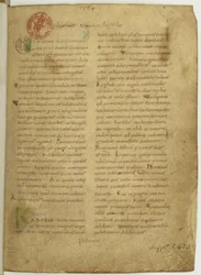 Historia Brittonum door Nennius. Eerste pagina van manuscript, 11e eeuw