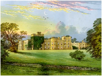Hornby Castle, Yorkshire, huis van de Hertog van Leeds, ca. 1880