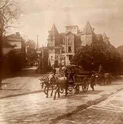 Paard-en-wagen ambulance, België, ca. 1914-ca. 1918