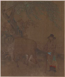 Paard en Knecht onder een Wilg, Mogelijk Ming-dynastie, 1368-1644