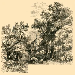Huis op Craven Hill in 1760, ca. 1876