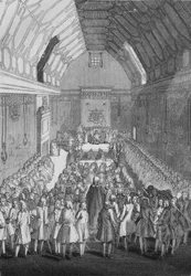 House of Lords in de tijd van George II, 1845