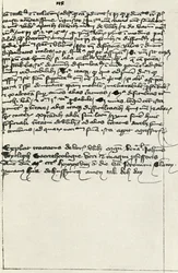 Hus transcript van Wycliffes verhandeling, begin 15e eeuw, 1947