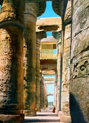 Hypostyle zaal, Karnak tempelcomplex, Luxor, Egypte, 20e eeuw