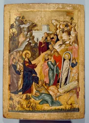 Icoon van de Opwekking van Lazarus, 14e-15e eeuw