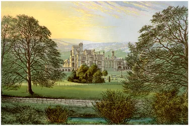 Ilam Hall, Staffordshire, huis van de familie Hanbury, ca. 1880