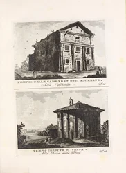 Illustratie uit het boek Oude en moderne uitzichten van de stad Rome van onbekende auteur en uitgegeven door Presso Venanzio Monaldini, Stefano Piale in Piazza di Spagna (it, [ca. 1820])