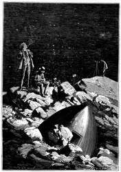 Illustratie uit De la Terre à la Lune van Jules Verne, 1865