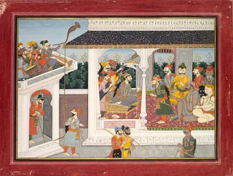 Illustratie bij het tiende en elfde boek van de Purana, ca. 1830
