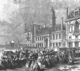 Inhuldiging van Wellington College, Sandhurst: Aankomst van koningin Victoria
