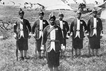 Indiase troepen aan het front, Eerste Wereldoorlog, 1914-1918, ca. 1920
