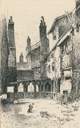 Binnenste klooster, kijkend naar het westen, 1895