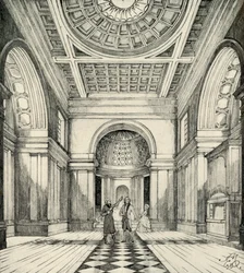 Interieur van de Ayot St. Lawrence Church, Hertfordshire, 1938