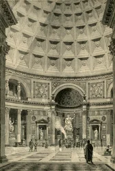 Interieur van het Pantheon in Rome gerestaureerd, 1890