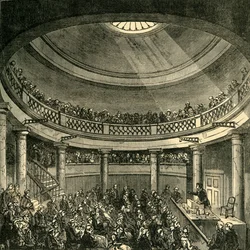 Interieur van de Rotunda, Blackfriars Road, in 1820, ca. 1878