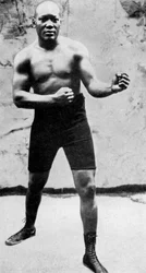 Jack Johnson, de eerste zwarte wereldkampioen zwaargewicht boksen, 1908