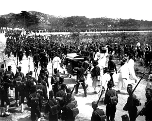 Japanse troepen, Korea, 1900