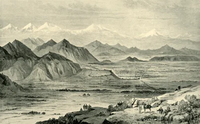 Kabul, Uitzicht naar het Noorden vanaf de Heuvel boven het Britse Kamp bij Beni Hissar