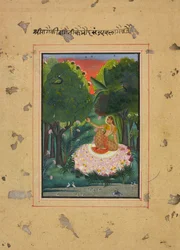 Kamod Ragini, folio uit een Ragamala, ca. 1770-1775