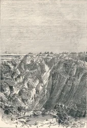 Kimberley: uiterlijk van de diamantmijn in 1880