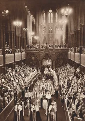 Kroningsprocessie van koning George VI, Westminster Abbey, 1937