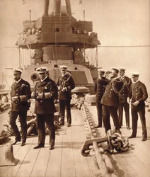 Koning George V aan boord van HMS Neptune, 1910s 1935