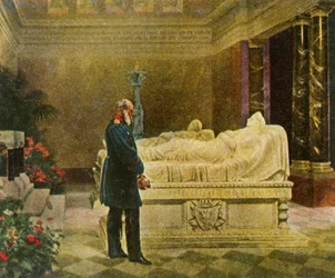 Koning Wilhelm I bij het graf van zijn ouders, 19 juli 1870, 1936