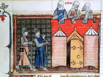 Tempeliers voor Jeruzalem, c1099, 14e eeuw