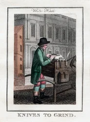 Messen slijpen, Whitehall, Londen, 1805