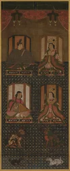 Koya Myojin Mandala van de Vier Goden van de berg Koya, 16e eeuw