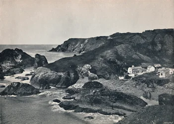 Kynance Cove - De baai en het dorp, 1895
