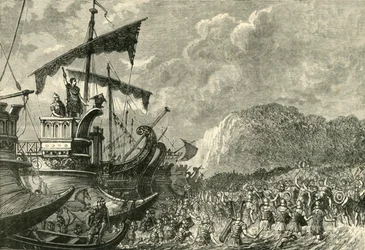 Landing van Julius Caesar in Groot-Brittannië