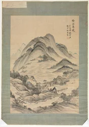 Landschap met beken en bergen, 1392-1910