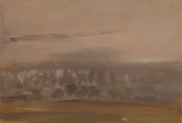 Landschap met bomen op een helling, begin 19e eeuw