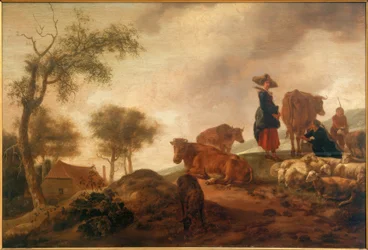 Landschap met herders