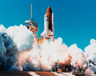 Lancering van Space Shuttle Columbia vanaf Kennedy Space Center, Florida, VS, 4 april 1997