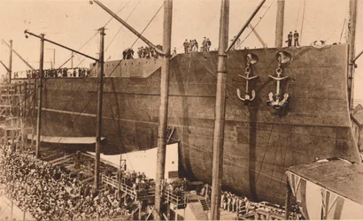 Lancering van het slagschip HMS Queen Elizabeth, 16 oktober 1913