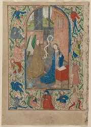 Blad uit een Getijdenboek: De Aankondiging, 1470s