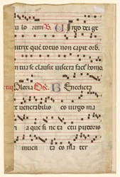 Blad uit een Graduale met muziek verso, ca. 1420-1450