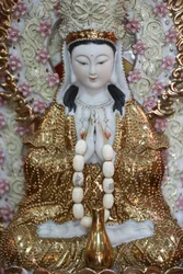 Leong San boeddhistische tempel. Guan Yin Bodhisattva beeld. Singapore