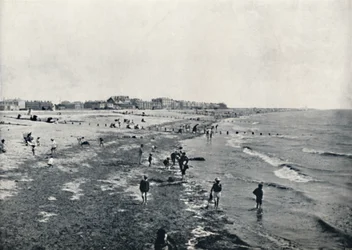 Littlehampton - Pootjebaden bij laag water, 1895