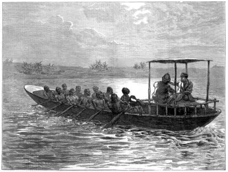 Livingstone en Stanley van Ujiji naar de Rusizi-rivier