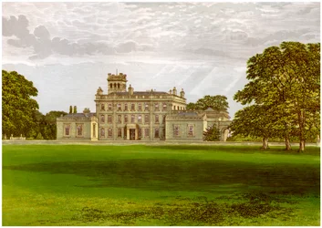 Locko Park, Derbyshire, huis van de familie Drury-Lowe, ca. 1880