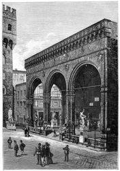 Loggia del Lanzi, Piazza della Signoria, Florence, Italië