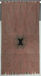 Lange sjaal met grote symmetrische botehs en kleine zwarte kern, 1855-1862