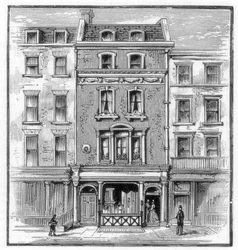 Geboorteplaats van Lord Byron, Holles Street, Cavendish Square, Londen, 1888